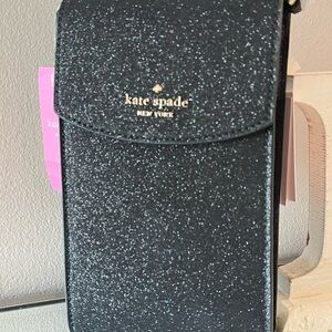 Kate Spade Staci glitter North South Phone Crossbody Bag Holiday Travel Purse